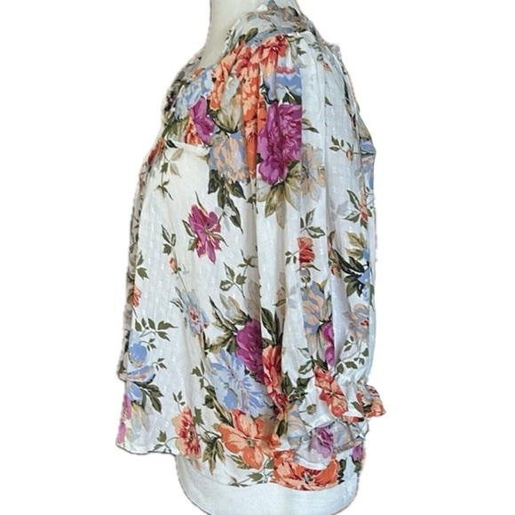 Rachel Rachel Roy Floral Button Front Blouse Size M - Picture 2 of 7
